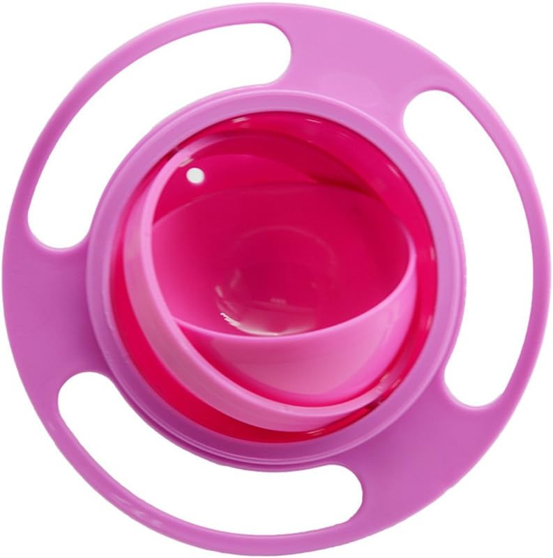 Song Qing Magic Gyro Bowl 360 Degree Rotate Spill-Proof Bowls with Lid Plastic Creative Dishes Practice Feeding Bowls - Image 3